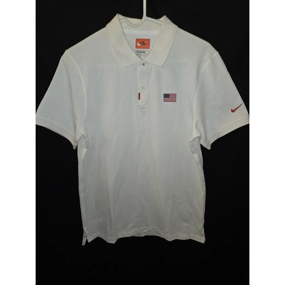 Nike Team USA Polo Small White Basketball Sportswear Olympics Golf Summer USA